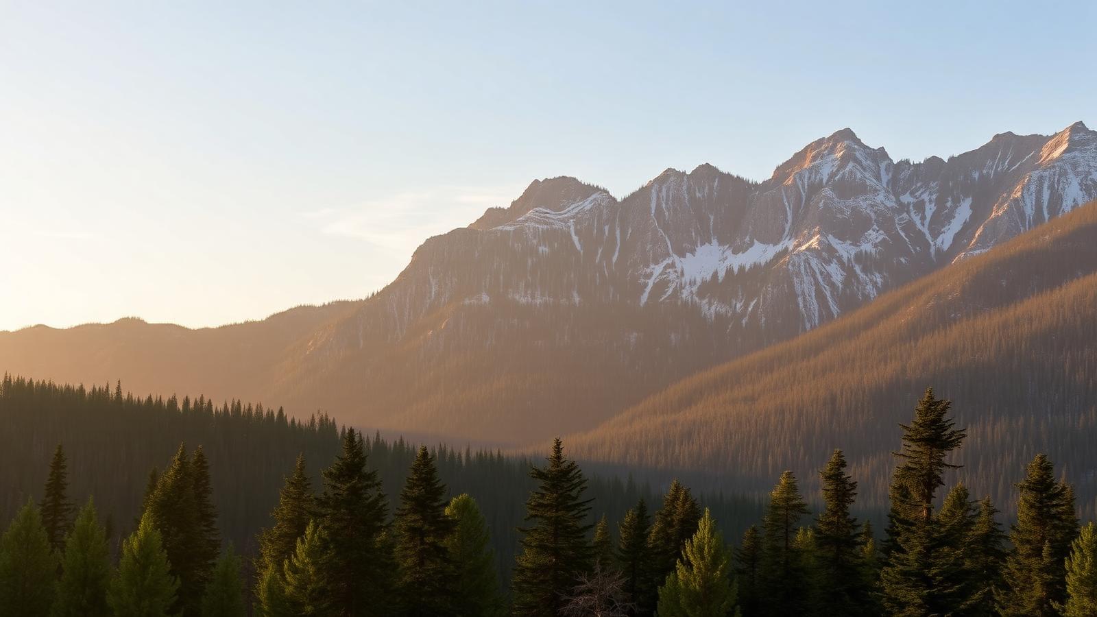Montana mountains at golden hour